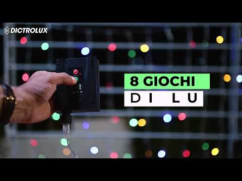 DICTROLUX - Tenda Solare Luminosa 300 LED Multicolor - altezza 100x300 cm